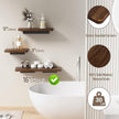 Danpoo 16 inch Solid Walnut Floating Shelf - Large, Heavy Duty Wall Shelf for Kitchen, Living Room, Bathroom, Built to Hold Books, Kitchenware, & Heavy Decor