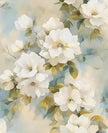 Floral Wallpaper Peel and Stick Vintage Beige Flowers Contact Paper Vinyl Waterproof Self Adhesive Removable Green leaf Modern Wall Murals for Bedroom Walls Shelves Cabinet Decoration 17.5