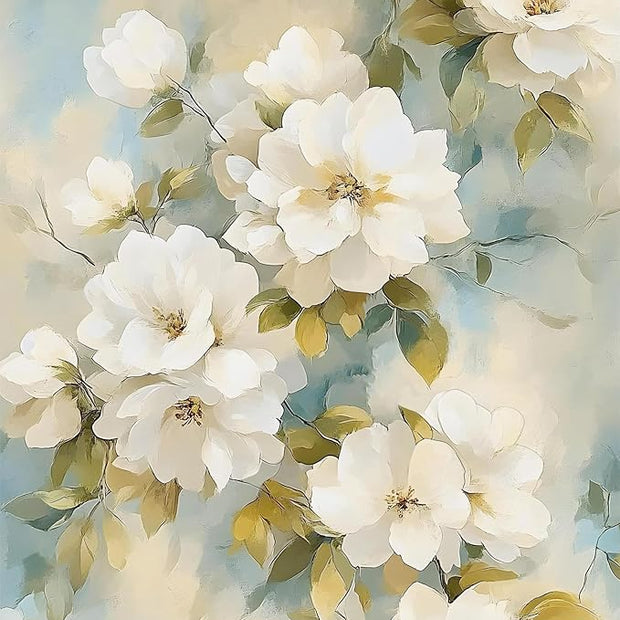 Floral Wallpaper Peel and Stick Vintage Beige Flowers Contact Paper Vinyl Waterproof Self Adhesive Removable Green leaf Modern Wall Murals for Bedroom Walls Shelves Cabinet Decoration 17.5" X 118"