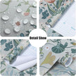 Peel and Stick Wallpaper Vintage Wall Paper Gray Blue Floral Contact Paper Removable Wallpaper 17.3