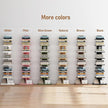 TUTOTAK Narrow Bookshelf, 8-Tier Bookcase, Spine Book Shelf for Small Space, Corner Standing Shelf for Living Room, Office, Study, Entryway, White BS06BW008