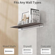 Danpoo Metal Wall Shelf, Small Floating Shelf Bathroom Wall Shelf, 16