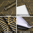 WENMER Black and Gold Geometric Wallpaper, 17.7