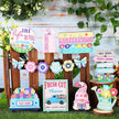 Amyhill 14 Pcs Spring Tiered Tray Decor Farmhouse Easter Decorations Hello Spring Wooden Signs Gnome Flower Butterfly Mini Table Decor for Home Kitchen Coffee Bar Shelf