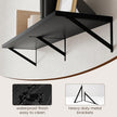 Axeman Floating Shelves for Wall Black- 48 Inch Wide x 12 Inch Deep Wall Shelves Set of 2 - Black Deep Wood Floating Shelves for Living Room Bedroom Laundry Room