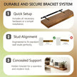 Solid Wood Floating Shelves,35.4in Finished Real Wood Wall Shelves with Heavy-Duty Hidden Bracket, Easy Installation, Set of 2, 35.4in x 7.1in x 1.5in, for Living Room Bedroom Kitchen,Bronze