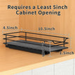 Pull Out Spice Rack Organizer for Cabinet, Heavy Duty Slide Out Spice Rack Organizer for Kitchen Cabinets and Pantry, Fits Spices, Sauces, Canned Food (4.5''Wx10.5''Dx2.5''H)