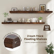 72 Inch Floating Shelves | 12 Inch Deep Floating Shelves Set of 2 | 72
