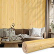 FONUNO Bamboo Wall Panel for Interior Decoration Bamboo Pole Wrap Roll Natural Wainscoting Paneling Decorative Wall Slat Covering for Living Room, Bedroom, Office (12 Inch x 96 Inch, Natural)