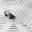 White and Silver Gray Peel and Stick Wallpaper 17.7