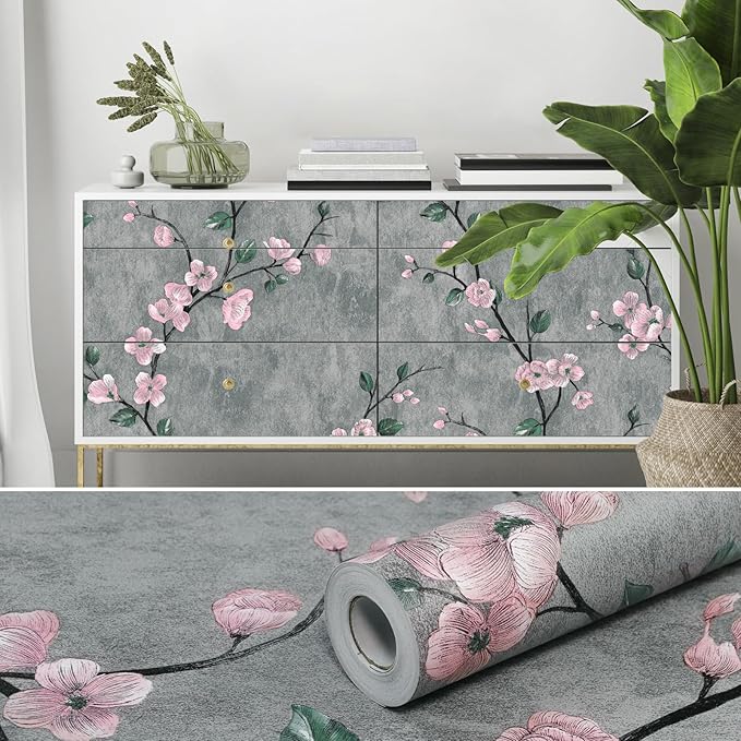 Floral Peel and Stick Wallpaper Flower Tree Contact Paper A Set of 17.5