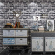 Okydoky Peel and Stick Wallpaper, Grey Brick Wallpaper for Home Decoration, Kitchen Contact Paper Stick and Peel Backsplash, Vinyl Self Adhesive for House, Workshop&Office, 17.3