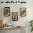 Floating Shelves for Wall, Plant Shelf Indoor, Wall Planters for Indoor Floating Plant Shelves for Bedroom, Living Room, Kitchen, Office, Bathroom Decor (2 Pack)