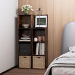 3 Cube Storage Organizer, 3 Tier Cube Low Bookcase Freestanding Storage Display Organizer, Three-Cubes Open Shelf Bookshelf for Home Office (Retro Brown, 3-Cube)