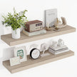 36 Inch Floating Shelves, 3D Textured Wood Grain, 36
