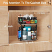 Lazy-Susan-Organizer-Spice-Rack, 2-Tier Rotating Spice Organizer For Kitchen-Cabinet-Countertop-Pantry, Turntable Seasoning Holder Storage Shelf With Adjustable Height