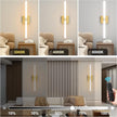 Battery Operated Wall Sconce 1Pack, Gold Rechargeable Wall Lights with Dimmable Remote Control, 22 Inch 3000K-6000K LED Wireless Wall Lamps for Bedroom, Hallway, Background Wall