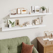 48 Inch Floating Shelves | 6.5 Inch Deep White Floating Shelves Set of 2 | 48