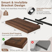 24 Inch Floating Shelves for Wall Set of 2, 12
