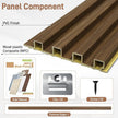 WPC Slat Wall Panels, 16 Packs 54 x 6 Inch 3D Wall Panels for Interior Wall Decor, Fluted Accent Wall Paneling for Living Room TV Background Study Room Office Spaces Bedroom, Taupe