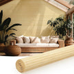 Juexica 1 Pcs Natural Bamboo Wall Panel for Interior Wall 48''x96'' Bamboo Covering Renewable Pole Wainscoting Room Divider Wrap Decor for Bedroom Living Room Kitchen Island Office (Raw)