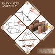 Modern Wooden Floating Wall Shelf Decor for Wall Storage – Geometric Design Decorative Wall Mount 3-Tier Hanging Shelf Plant Display for Bedroom, Living Room, Bathroom, Kitchen