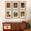 upsimples 16x20 Picture Frame Set of 5, Display Pictures 11x14 with Mat or 16 x 20 Without, Wall Gallery Poster Frames, Brown