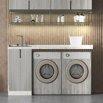 Light Wood Contact Paper for Cabinets Wood Grain Vinyl Wrap Grey Wood Wallpaper Peel and Stick Countertop Covers with Air Guide Slot Design 31.5"x 354" Brown Oak Maple Contact Paper for Countertops