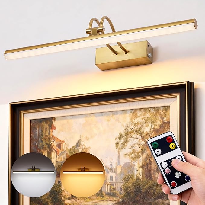 Picture Light,Picture Lights for Wall Cordless,2PK Picture Lights with Timer and Dimmable,13