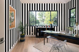 Guvana Stripe Black and White Peel and Stick Wallpaper Self-Adhesive Wallpaper 118