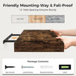 12 Inch Deep Floating Shelves, 24 x 12 Floating Shelf for Books, Rustic Wood Deep Wall Shelves for Home Storage & Display, 2