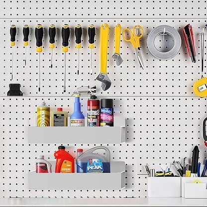 Magnetic Spice Rack Organizer for Fridge Seasoning Organizer for Kitchen storage with Screw Magnetic Shelf with Hook for Refrigerator and Oven (4pack1hook-Grey)