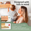 Scalloped Shelves - Set of 2 Pre-Assembled 15.6inch Floating Nursery Book Shelves, Scalloped Book Shelf - Kids Wall Bookshelf, Nursery Decor, Floating Shelves for Wall