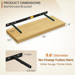 Fun Memories 24 Inch Floating Shelves for Wall, 9.3Inch Deep Floating Shelf, Extra Deeper & Thicker Wall Mounted Storage Shelf for Kitchen, Farmhouse, Oak, 2 Pack
