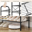 Hoctieon 5 Tier Mesh Style Shoe Rack, Entryway Shoe Shelf, Shoe Storage Organizer, Shoe Rack for Closet, Space Save for Bathroom, Garage, Hallway, Bedroom, Living Room, Black