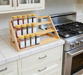 Spice Rack - Bamboo Spice Rack Organizer for Cabinet Countertop