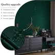Dimoon 17.7''x393.7''Green Peel and Stick Wallpaper Gothic Floral Wall Paper Contact Paper Closeout Renter Friendly Modern Self Adhesive(393.7''x17.7'', Blackish Green Floral Textured)