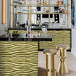 STICKGOO 3D Wall Panels for Interior Wall Decor, Champaign Gold Wave Design Accent Wall Panels, 19.7