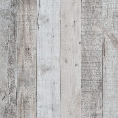 WENMER Grey Wood Wallpaper 17.71" x 118" Shiplap Peel and Stick Wallpaper Wood Contact Paper Self Adhesive Wallpaper Wood Plank Wall Paper for Cabinets Kitchen Shelf Drawer Wall Door