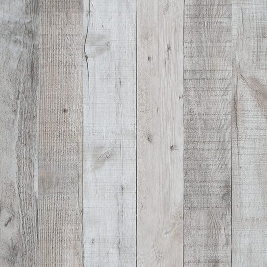 Wenmer Grey Wood Shiplap Peel and Stick Wallpaper - 17.71" x 394" Self-Adhesive Wood Plank Wallpaper for Cabinets, Shelves, Drawers, Walls, Doors