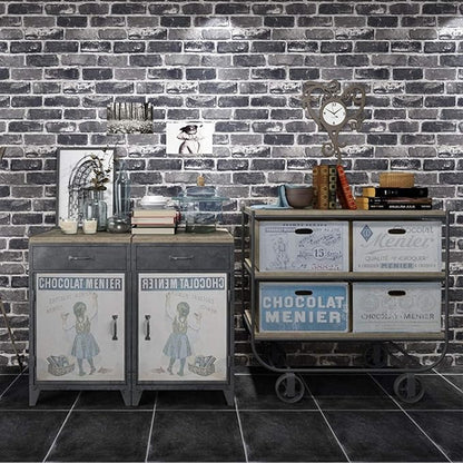 Okydoky Peel and Stick Wallpaper, Grey Brick Wallpaper for Home Decoration,Contact Paper Stick and Peel Backsplash, Vinyl Self Adhesive Wall Paper for House, Workshop & Office, 17.3" x 118", C201-3
