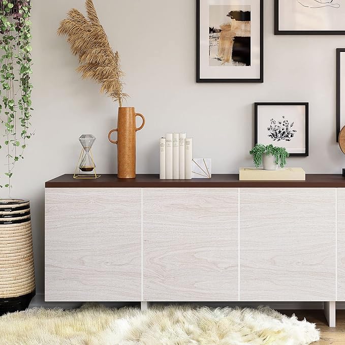 White Wood Contact Paper for Cabinets and Drawers Wood Grain Peel and Stick Wallpaper for Furniture Table Shelf Liner Self-Adhesive Wallpaper Vinyl Waterproof Easy to Install/Clean 18inW 393inL