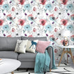 Floral Peel and Stick Wallpaper, Watercolor Flowers Contact Paper 17.5
