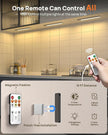 16inch Under Cabinet Lights, LED Motion Sensor Light Indoor, 4000mAh Rechargeable Closet Light with Remote, 3 Color Temps, Magnetic, Wireless Under Counter Lights for Kitchen, Stairs, Pantry, 4 Pack