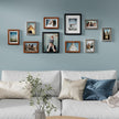 Vittanly 10 Pack Picture Frames, Picture Frames Collage Wall Decor with Two 8x10, Four 5x7, Four 4x6 Photo Frames, Gallery Wall Frame Set for Wall or Tabletop Display, Black, Walnut Brown, Dark Grey