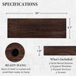 Axeman Floating Shelves, 2 Pack 8 Inch Deep Rustic Solid Wood Wall Shelves for Storage, Wall Mounted Display Shelving with Invisible Heavy-Duty Metal Bracket, 24