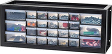 IRIS USA Plastic Storage Drawers, Made in USA, 26-Drawer Organizer Cabinet, Stackable Teacher Toolbox for Crafts, Stickers, Crayons, Markers, Beads, Hardware, Building Bricks, Garage Storage – Black