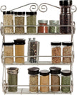 FitWell Scroll Wall Mount Spice Rack, 3-Tier, Traditional Spice Rack Cabinet & Kitchen, Beauty & Nail Polish Organizer for Bathroom, Scroll Wall-Mounted (Satin Nickel)