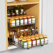 RCHYFEED Spice Organization for Cabinet,2 Tier Pull out Spice Rack Organizer for Inside Cabinets & Pantry, Slide out Heavy Duty Spice Shelf Rack for Kitchen Seasoning (11.5