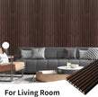 Art3dwallpanels Wood Slat Wall Panel, 108'' x 13'' Wood Panels for Wall 2 Pack 3D Soundproof Wall Panels, Large Acoustic Panels for Interior Ceiling and Wall Decor Noise Reduction,Walnut
